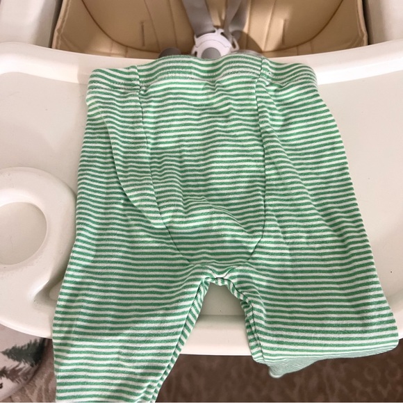 Baby Gap Pajama Set Green Stripe Organic Cotton Toddler - Picture 4 of 5